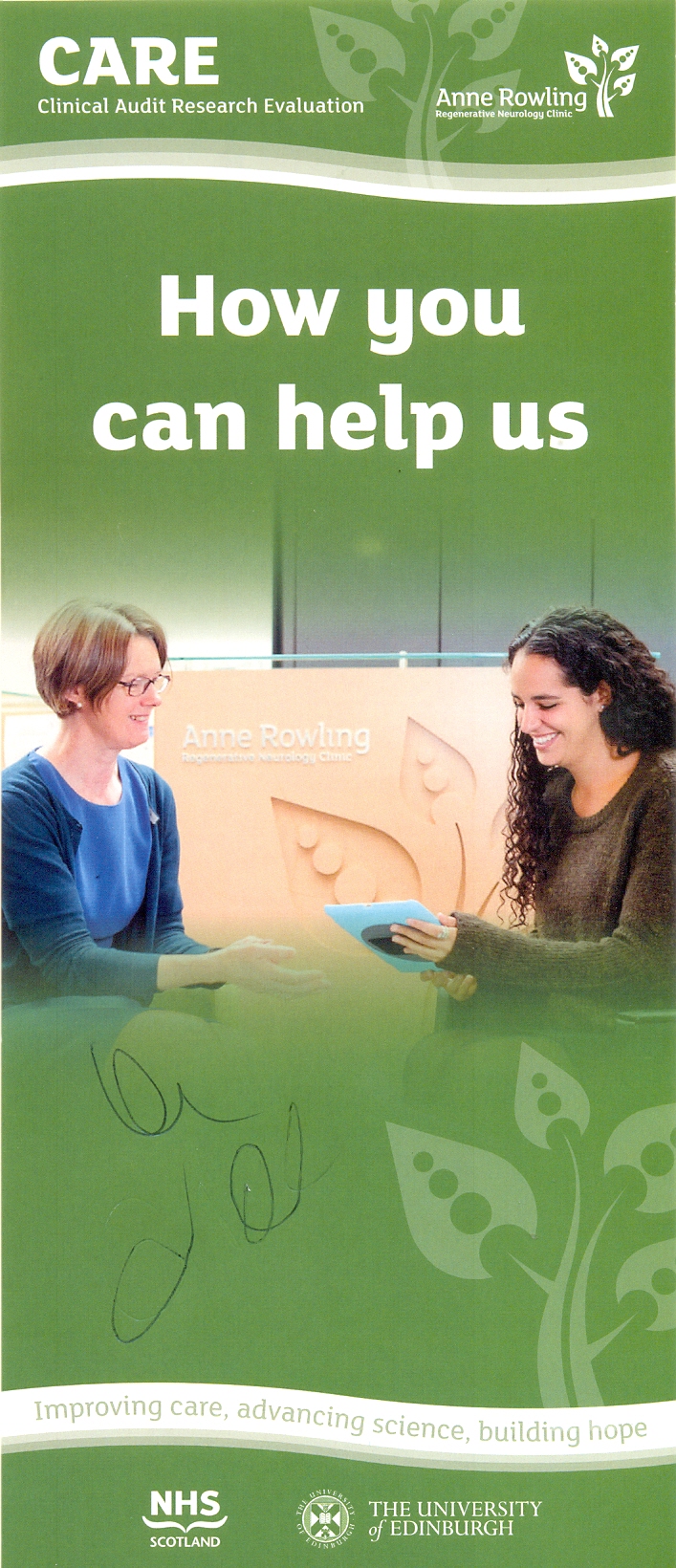 Clinical Audit Research Evaluation - Anne Rowling - Regenerative Neurology Clinic Leaflet page one